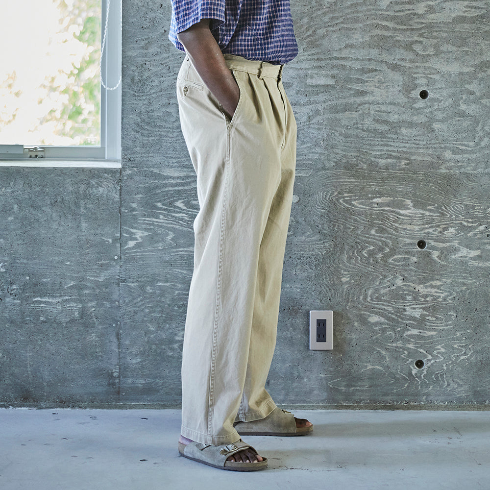 ORSLOW 03-5021-40 TWO TUCK WIDE TROUSERS