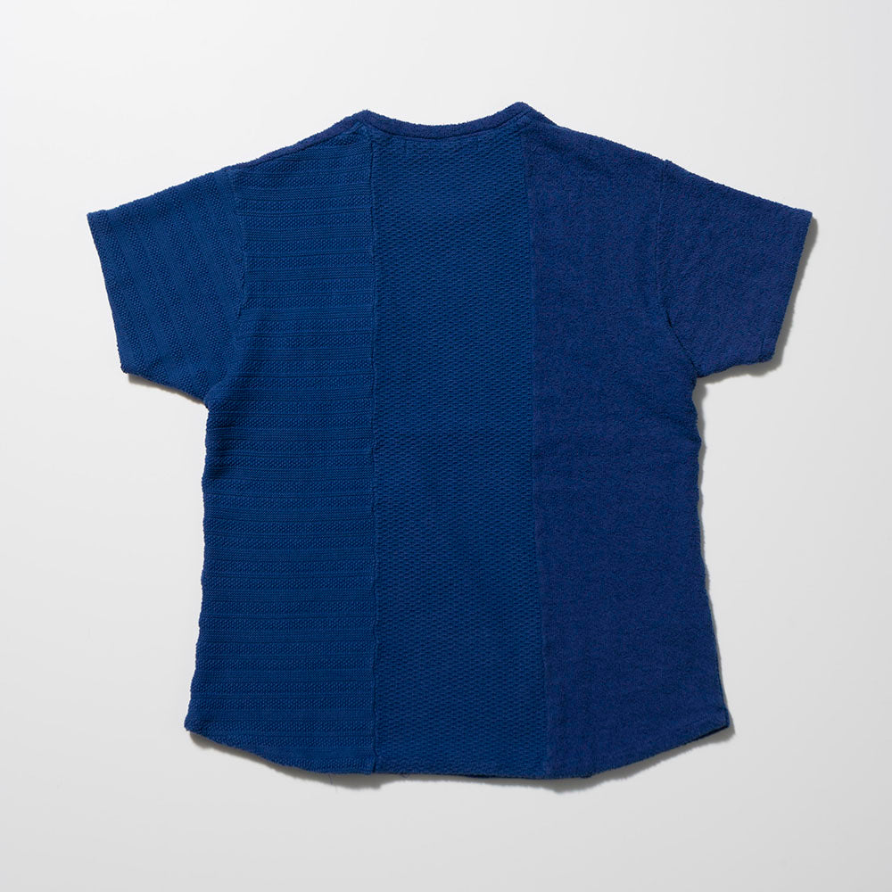 SEVESKIG Panel Indigo T-shirt