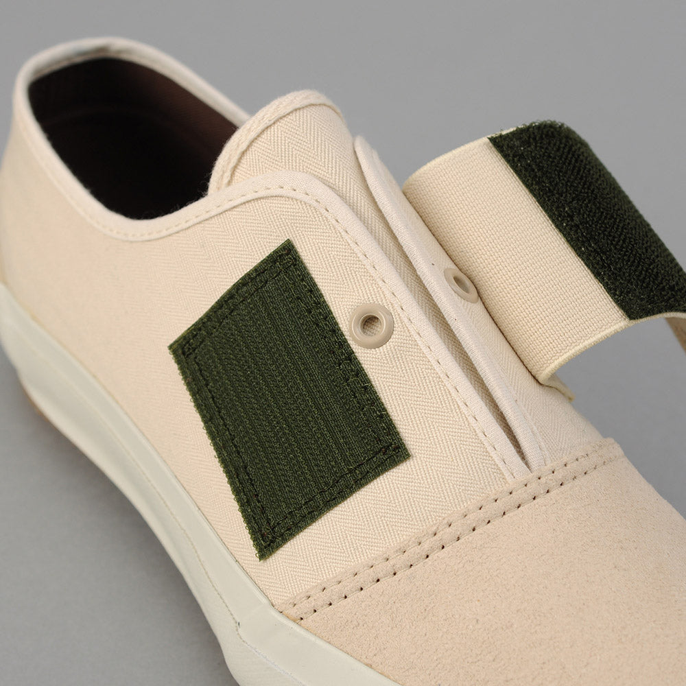 THE HILL-SIDE Bridge Low, Ivory Herringbone E Cordura & Synth Suede