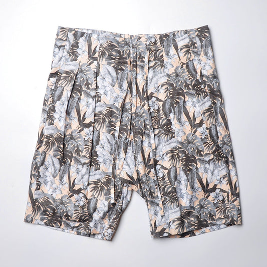 MONITALY M25352 Drop Crotch Shorts- Floral Peach