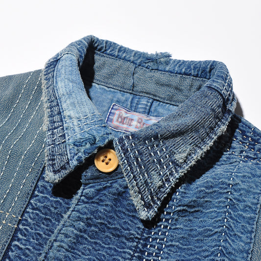 BLUE BLUE JK1912 Indigo Dyed Embroidery Special Coverall Jacket