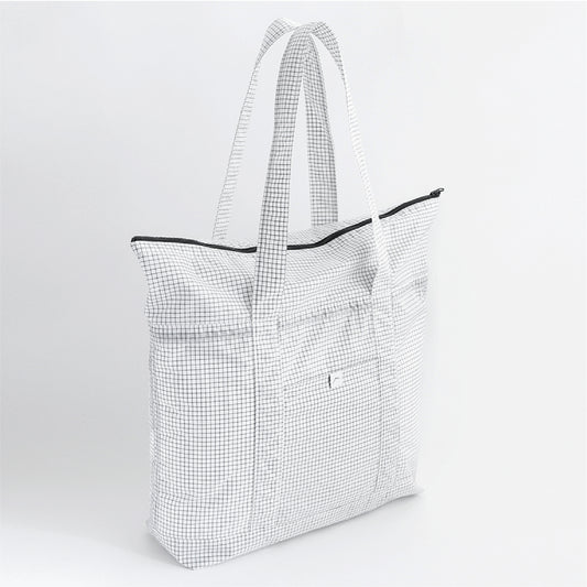 CAYL Grid tote / B-grid White