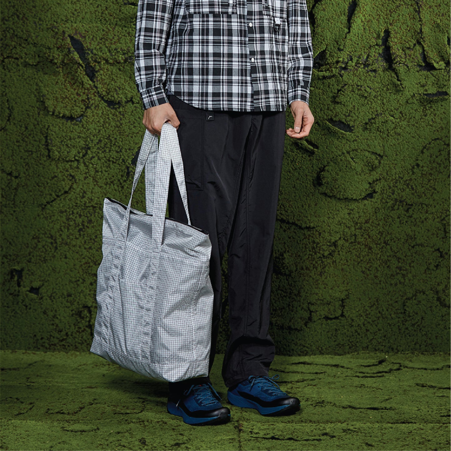 CAYL Grid tote / B-grid White