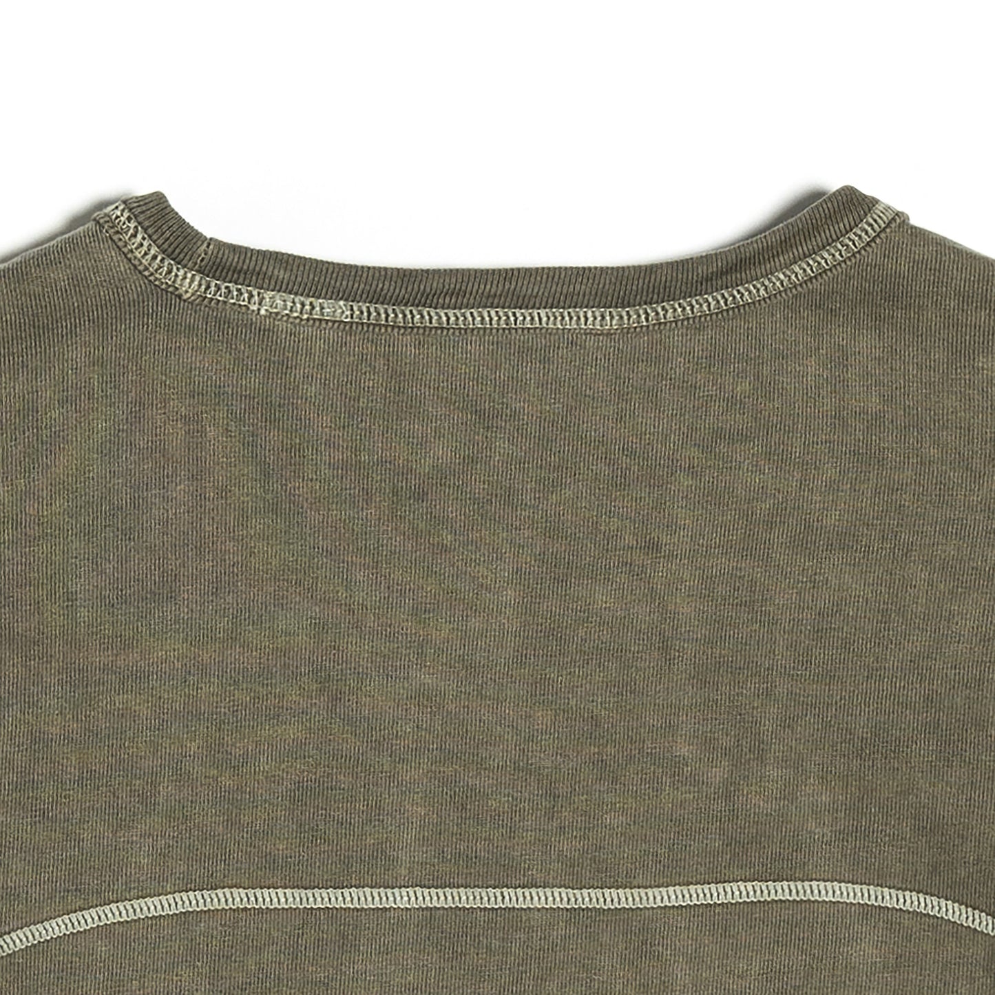 EASTLOGUE 2021SSCS05 COVER STITCH T-SHIRT - OLIVE