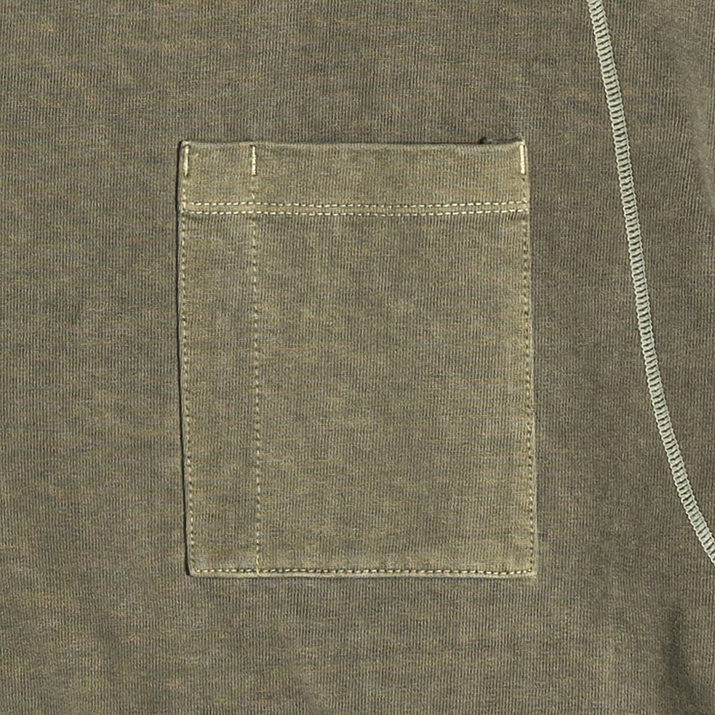 EASTLOGUE 2021SSCS05 COVER STITCH T-SHIRT - OLIVE