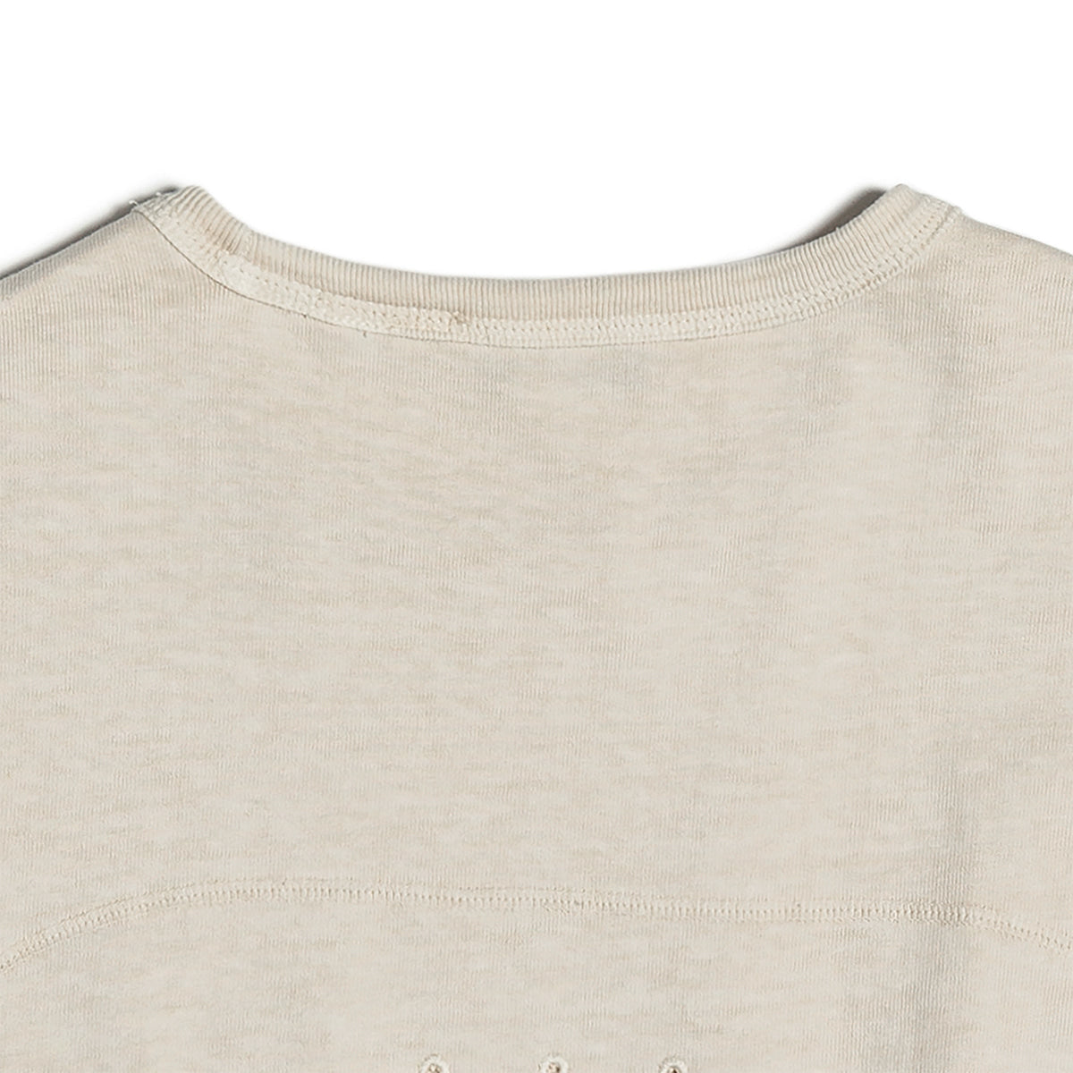 EASTLOGUE 2021SSCS05 COVER STITCH T-SHIRT - CREAM