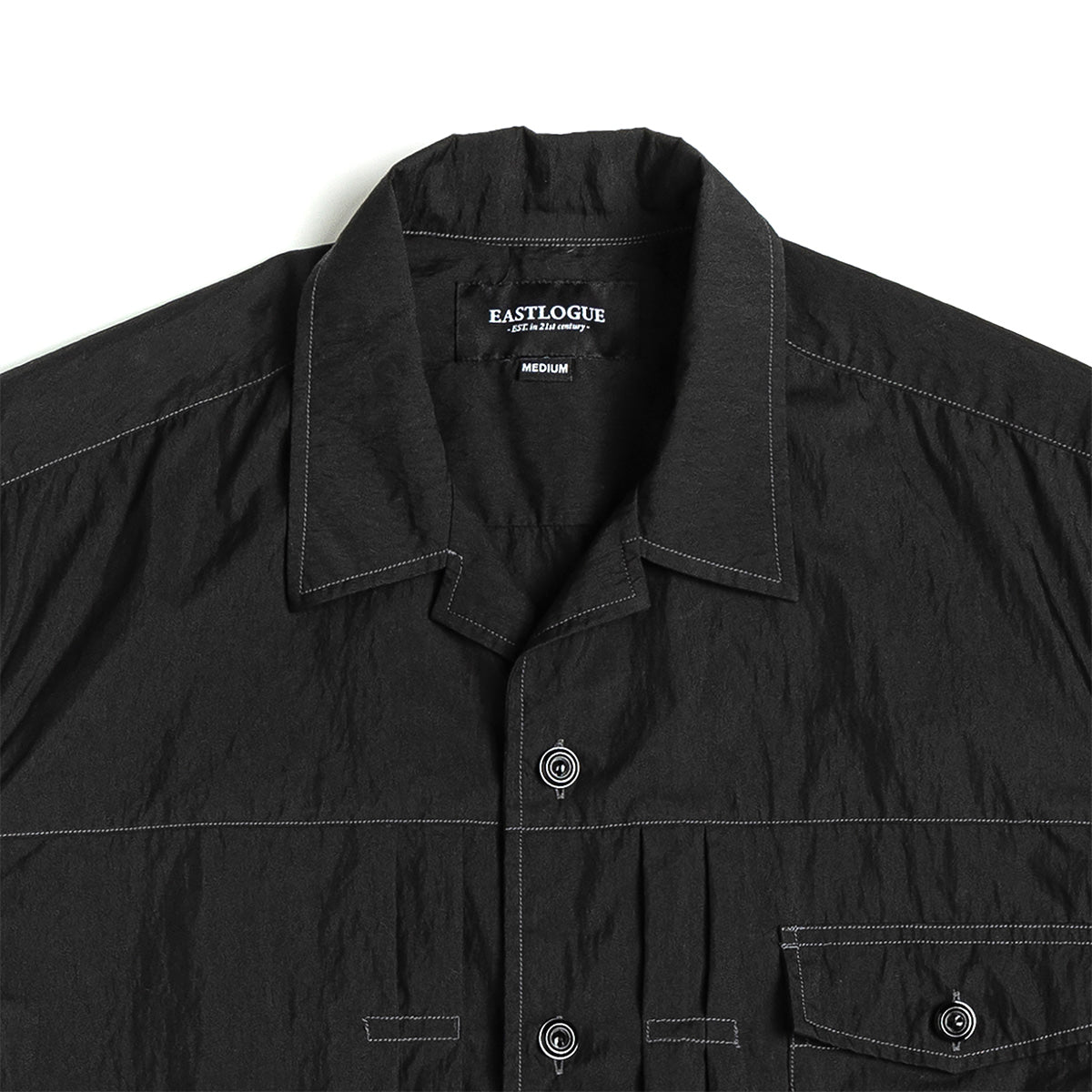 EASTLOGUE 2021SSHS03 TRUCKER HALF SHIRT - BLACK