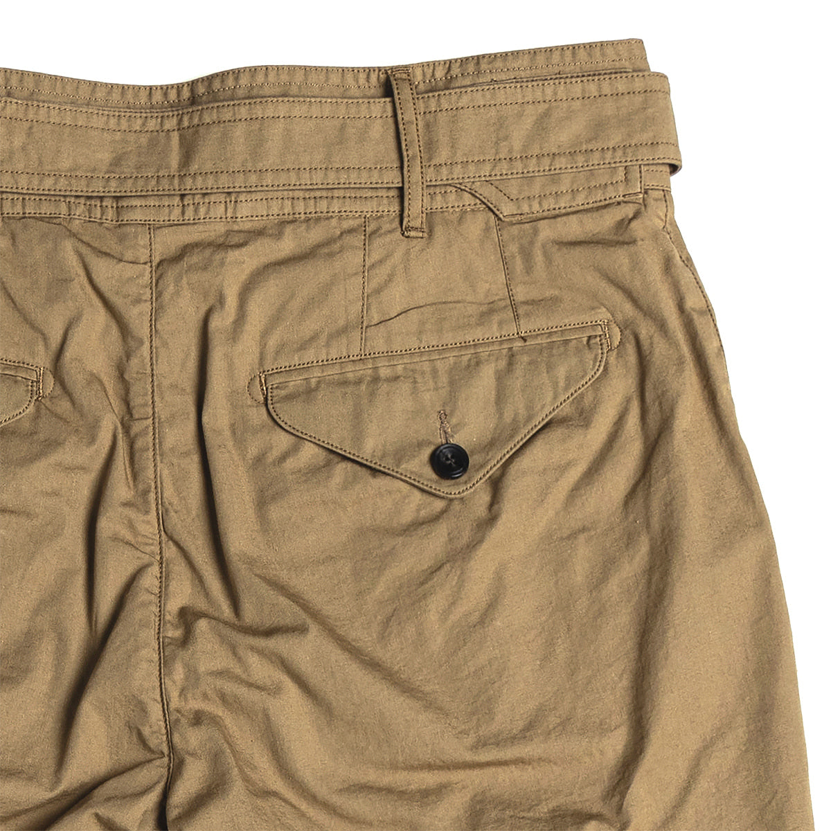 EASTLOGUE 2021SSSPT02 BELTED PANTS - BEIGE