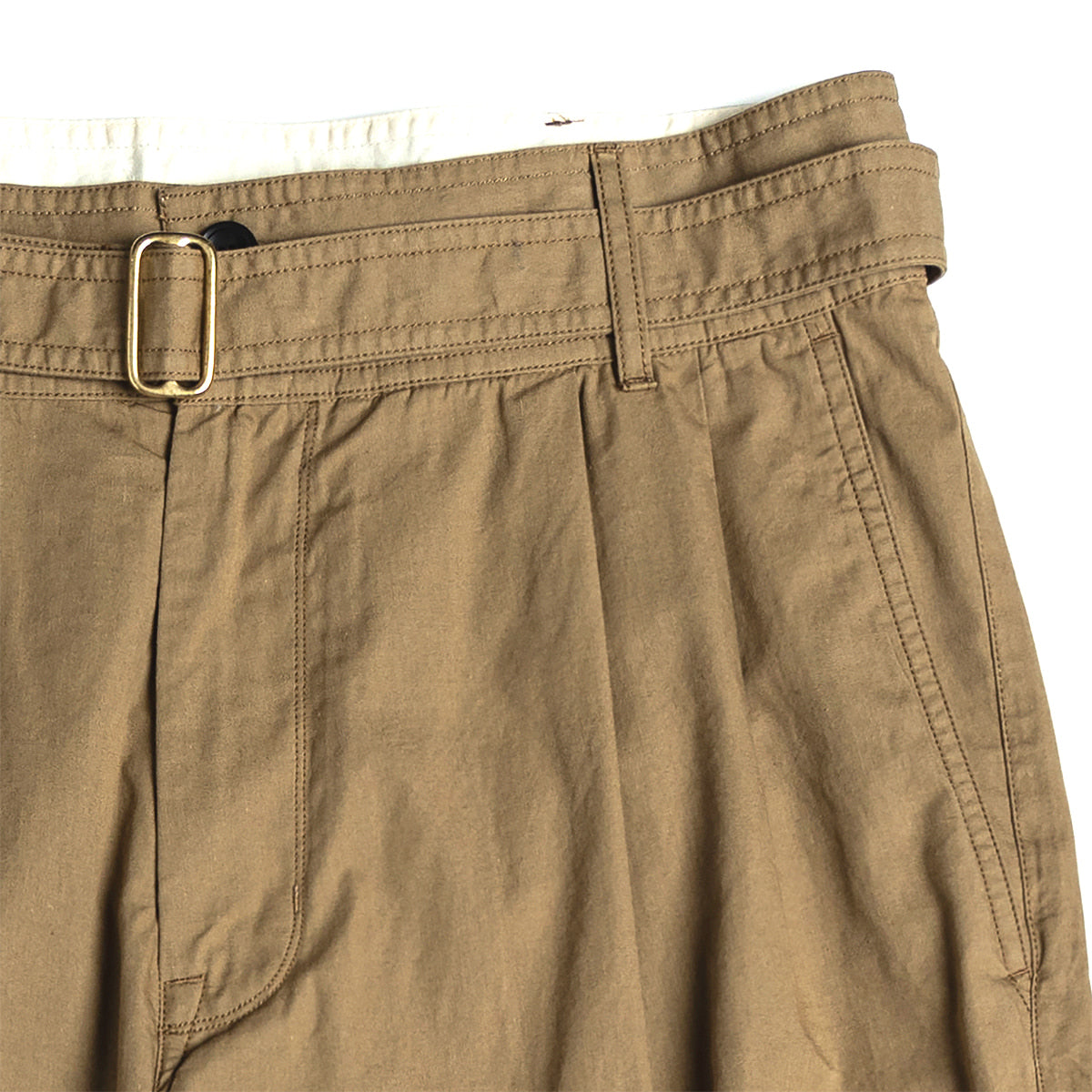 EASTLOGUE 2021SSSPT02 BELTED PANTS - BEIGE