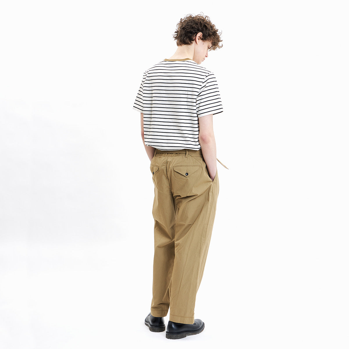 EASTLOGUE 2021SSSPT02 BELTED PANTS - BEIGE
