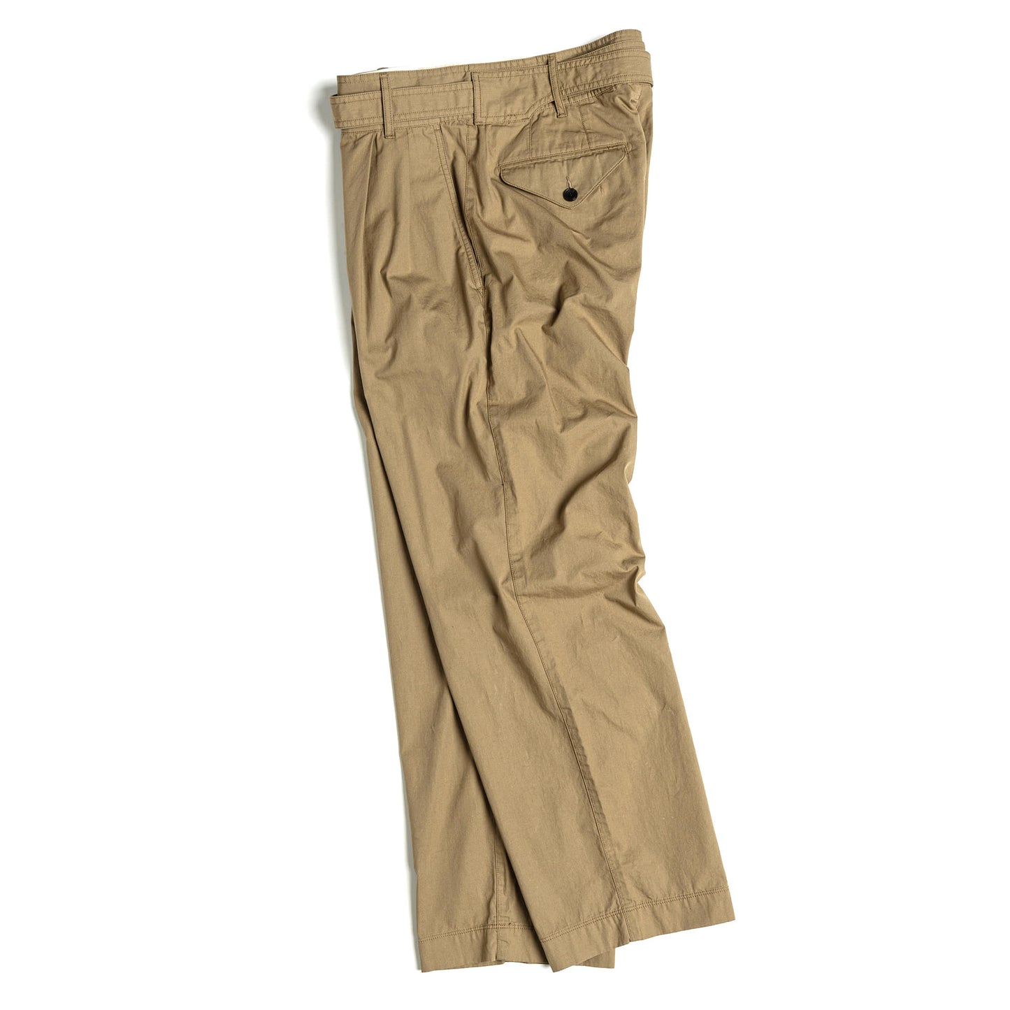 EASTLOGUE 2021SSSPT02 BELTED PANTS - BEIGE