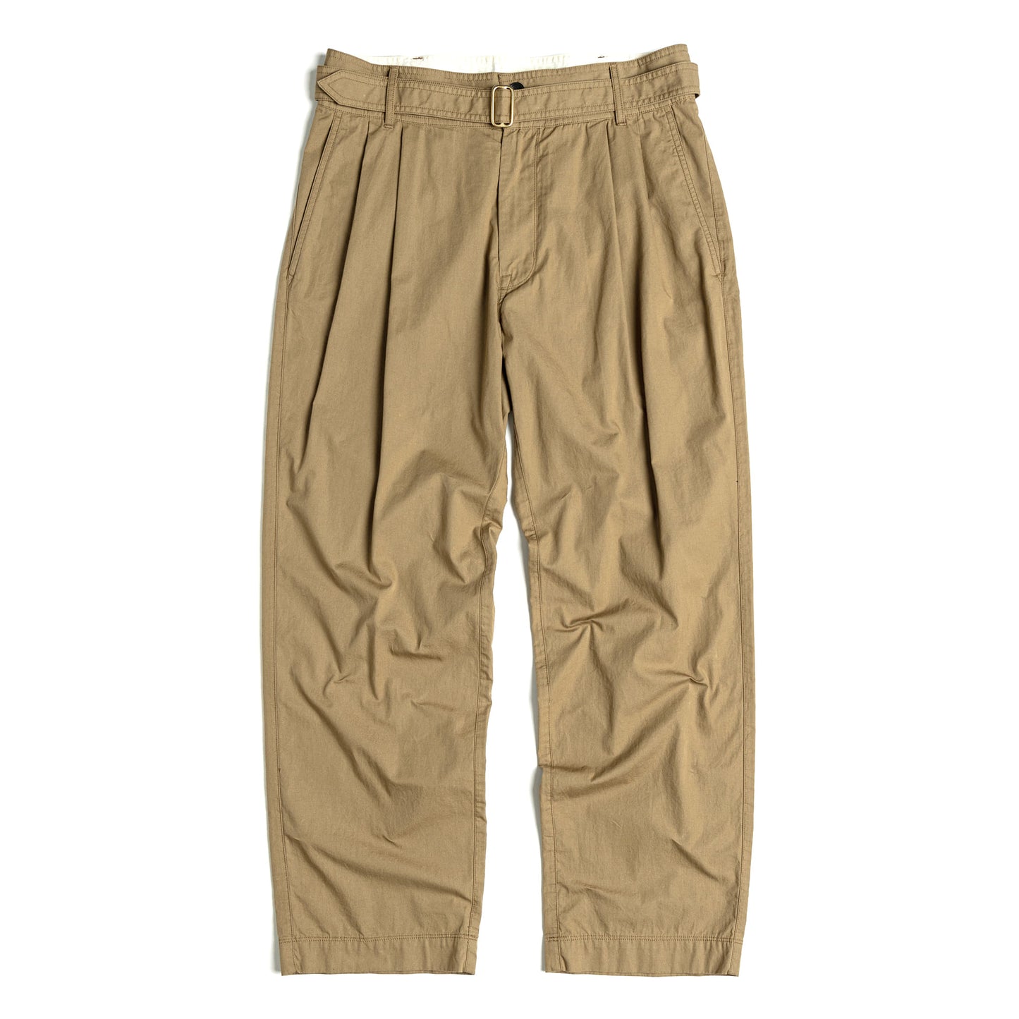 EASTLOGUE 2021SSSPT02 BELTED PANTS - BEIGE