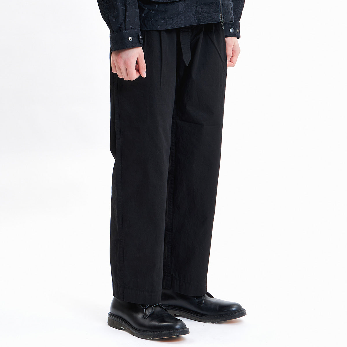 EASTLOGUE 2021SSSPT02 BELTED PANTS - BLACK
