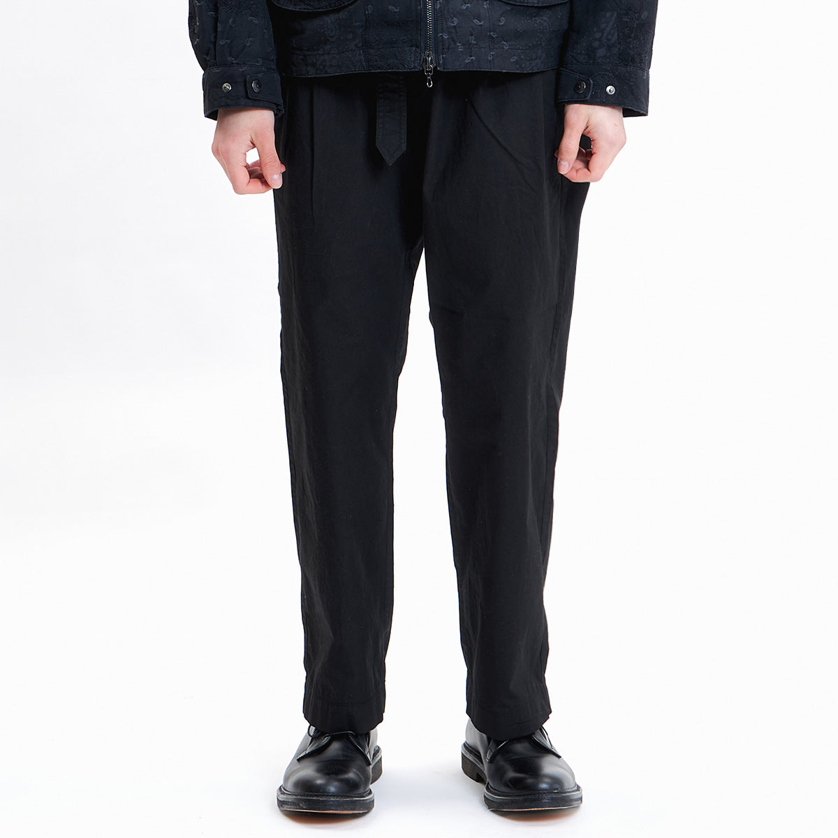 EASTLOGUE 2021SSSPT02 BELTED PANTS - BLACK