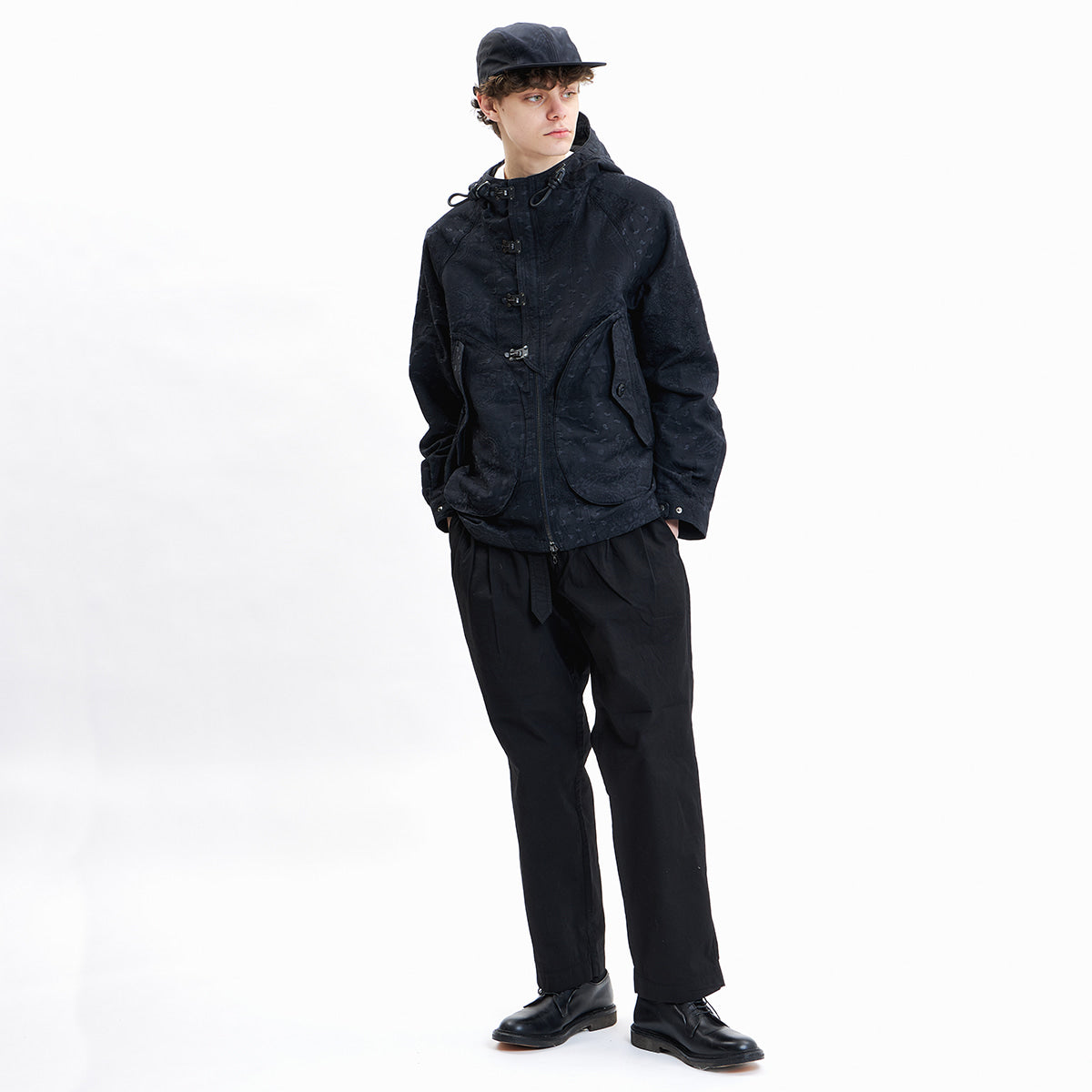 EASTLOGUE 2021SSSPT02 BELTED PANTS - BLACK