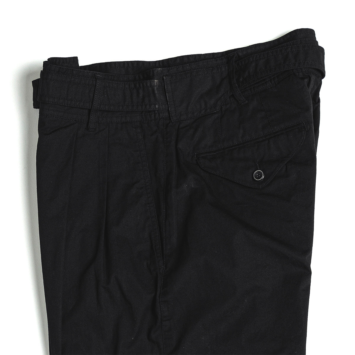 EASTLOGUE 2021SSSPT02 BELTED PANTS - BLACK