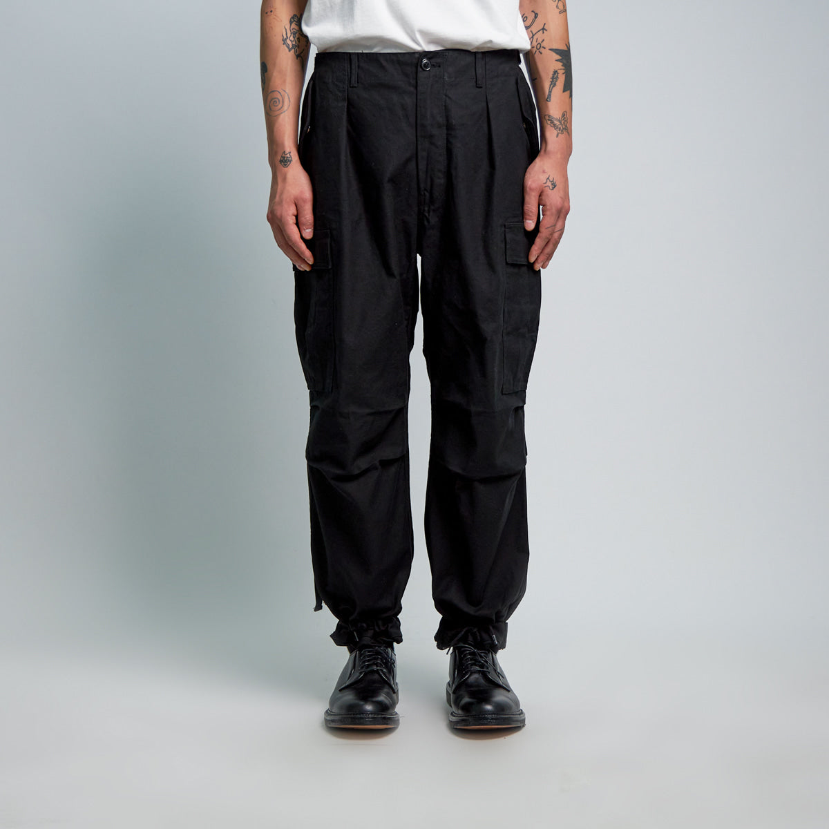 EASTLOGUE ELE-PMT-PT04 FIELD PANTS WIDE FIT - BLACK BACK SATIN
