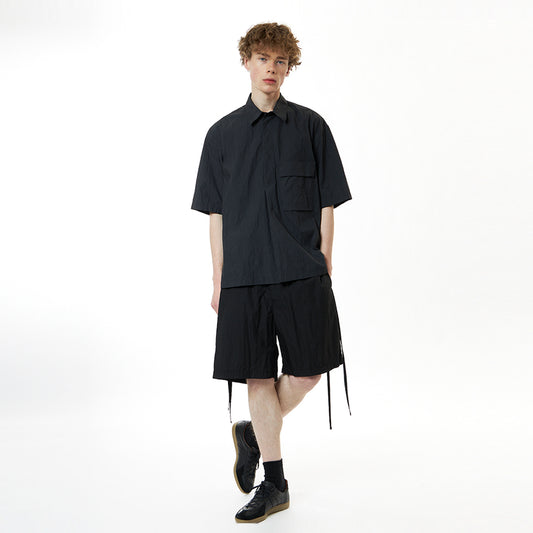 UNAFFECTED UN-SS21HS04 PULLOVER HALF SHIRT - CHARCOAL