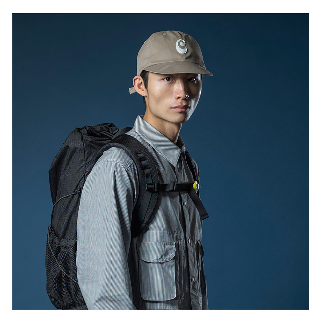 CAYL Poly 6 Panel Cap- Beige