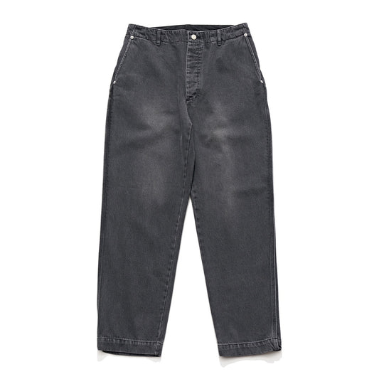 UNAFFECTED UN-FW21PT06 CONTRAST STITCH PANTS- BLACK