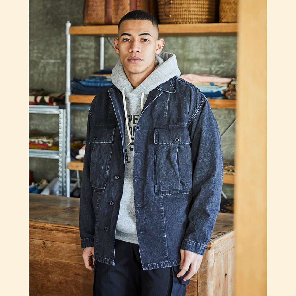 ORSLOW 01-6046-D61S US ARMY M-43 BLACK DENIM JACKET