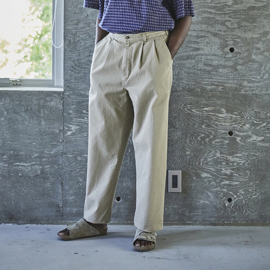 ORSLOW 03-5021-40 TWO TUCK WIDE TROUSERS