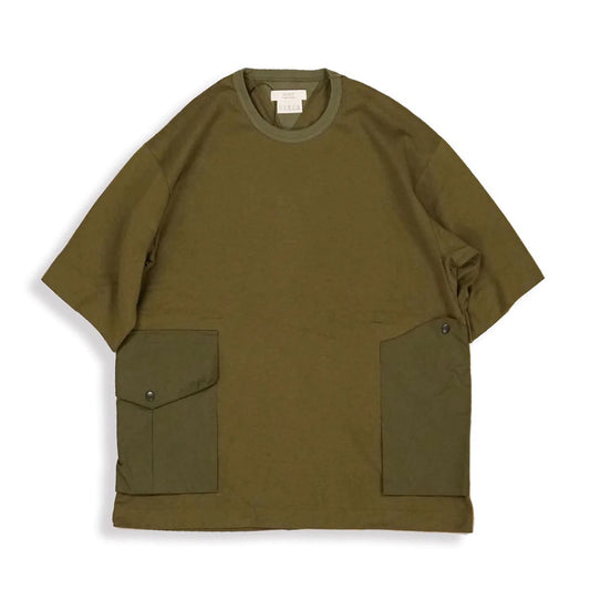 NORBIT HNCS-016 Side Pocket Big T-Shirts -Olive