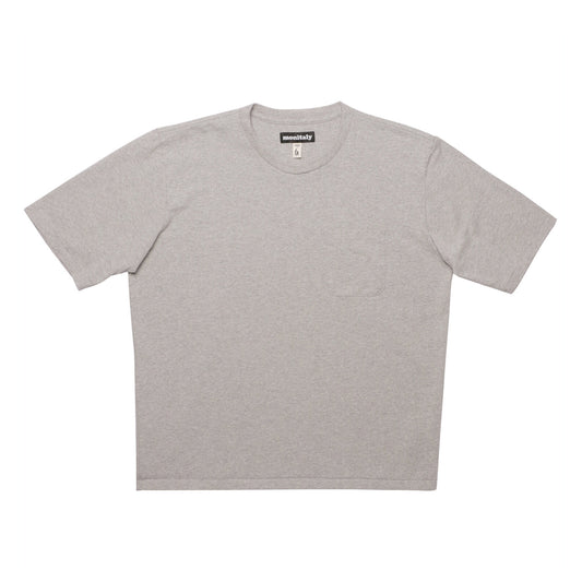 MONITALY M29701 18/1 JERSEY S/S POCKET TEE - 5.6OZ H.GREY