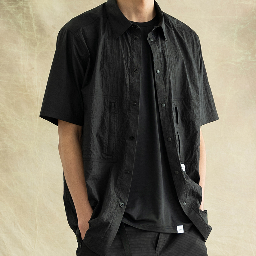 CAYL Nylon Shortsleeve Hiker Shirts / Black