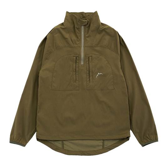 CAYL Stretch Nylon Half Zip Jacket / Brown Khaki