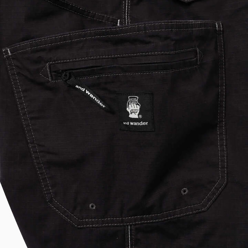 GRIP SWANY x and wander TAKIBI pocket pants black