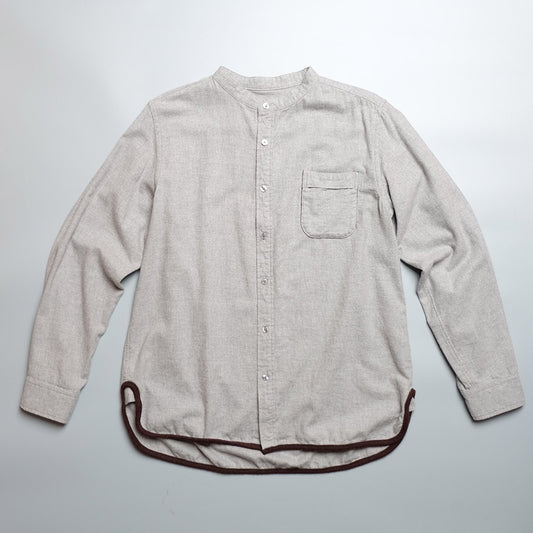 CAMP SERVICE HEM PIPING STAND COLLAR SHIRT