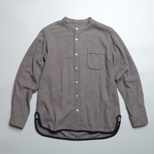 CAMP SERVICE HEM PIPING STAND COLLAR SHIRT