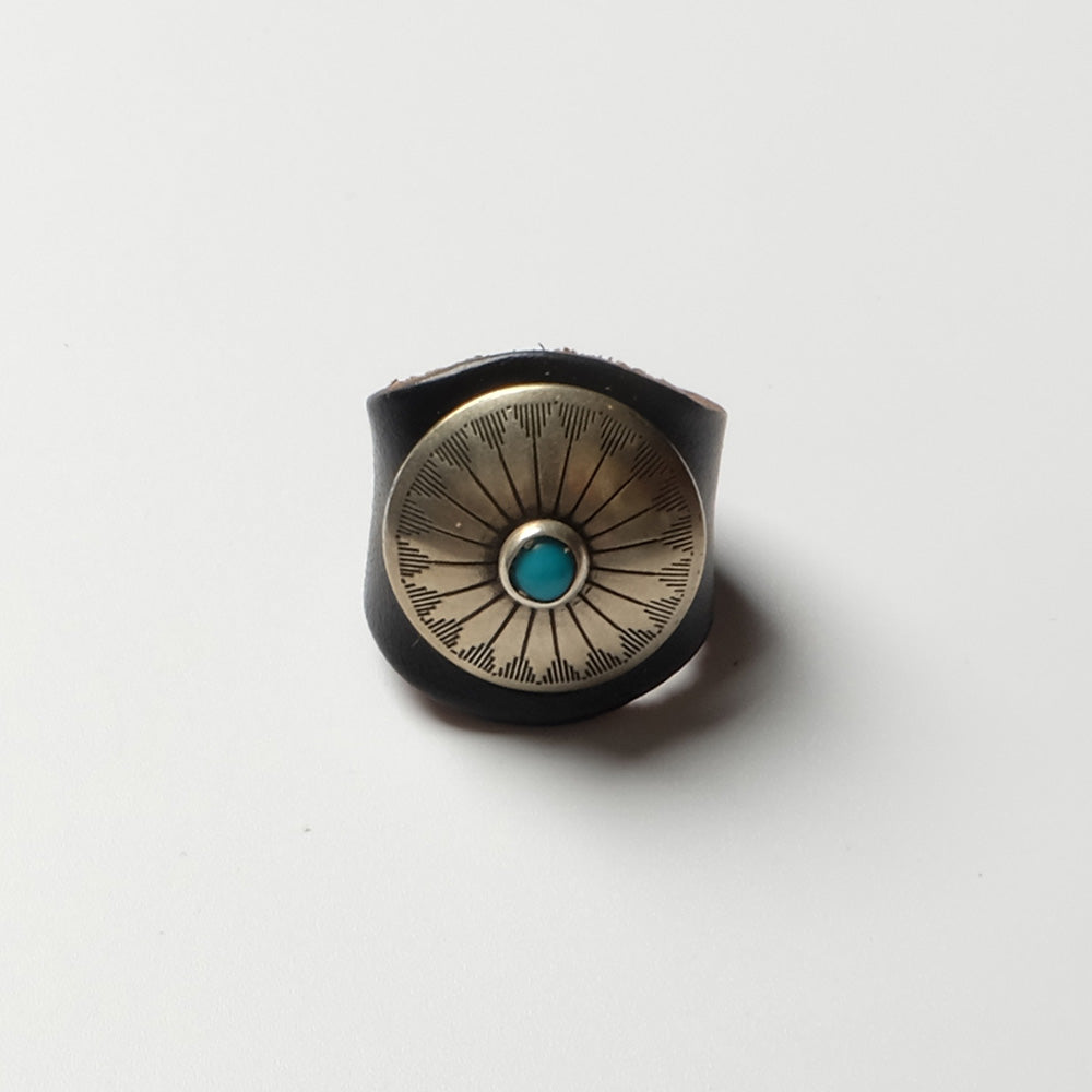 YUKETEN Leather Ring w/ Concho