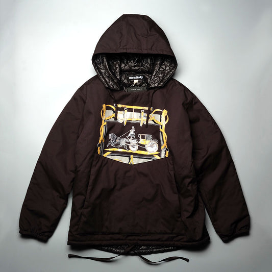 MONITALY Insulated Hooded Pullover W/ Saddler Print M24700