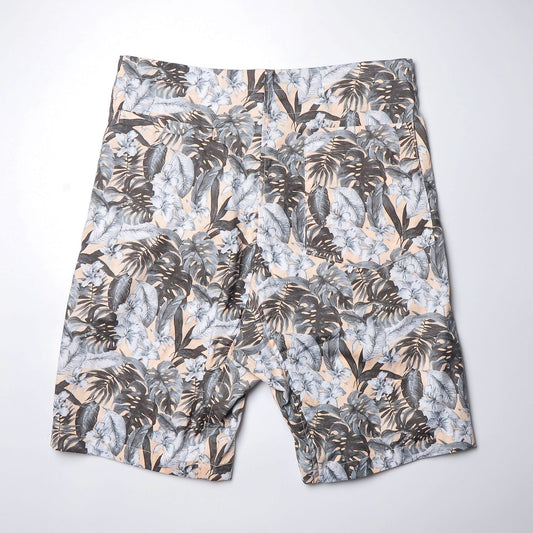 MONITALY M25352 Drop Crotch Shorts- Floral Peach