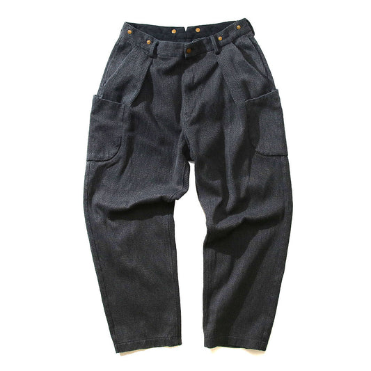 NORBIT HNPT-012 GOMASHIO BEACH CLOTH WIDE TAPERED PANTS