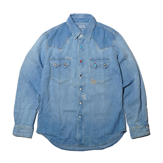 BLUE BLUE ST814n Light Denim School Western Shirt