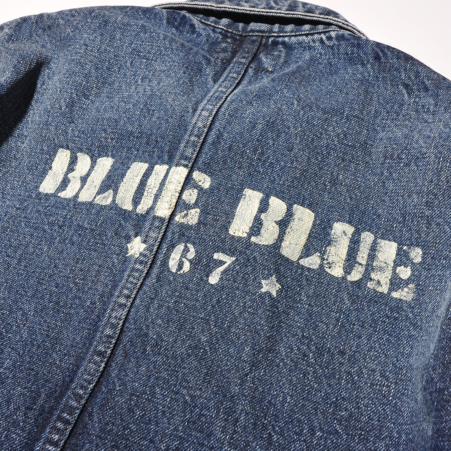 BLUE BLUE JK1926 Selvedge Denim Stencil Printed Work Jacket