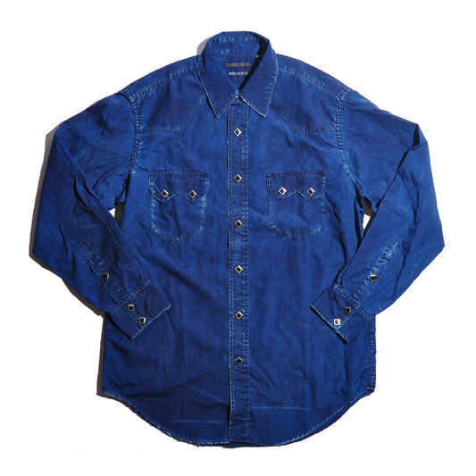 BLUE BLUE ST2311 Broadcloth Indigo Dyed Western Shirt