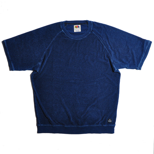 BLUE BLUE Indigo Pile S/S Raglan Crew Neck Pullover