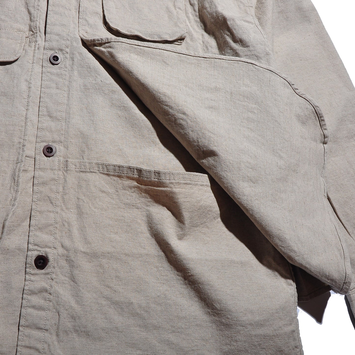 HRM ST2313 Linen Cotton Stretch Layered Hunter's LS Shirt