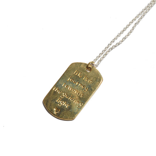 HRM 1503 N3B Journey Brass Dog Tag Necklace
