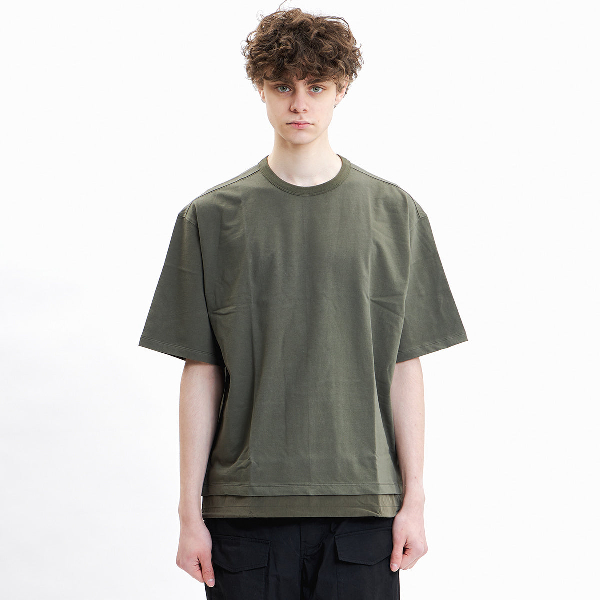 EASTLOGUE 2021SSCS03 FISHTAIL T-SHIRT - OLIVE