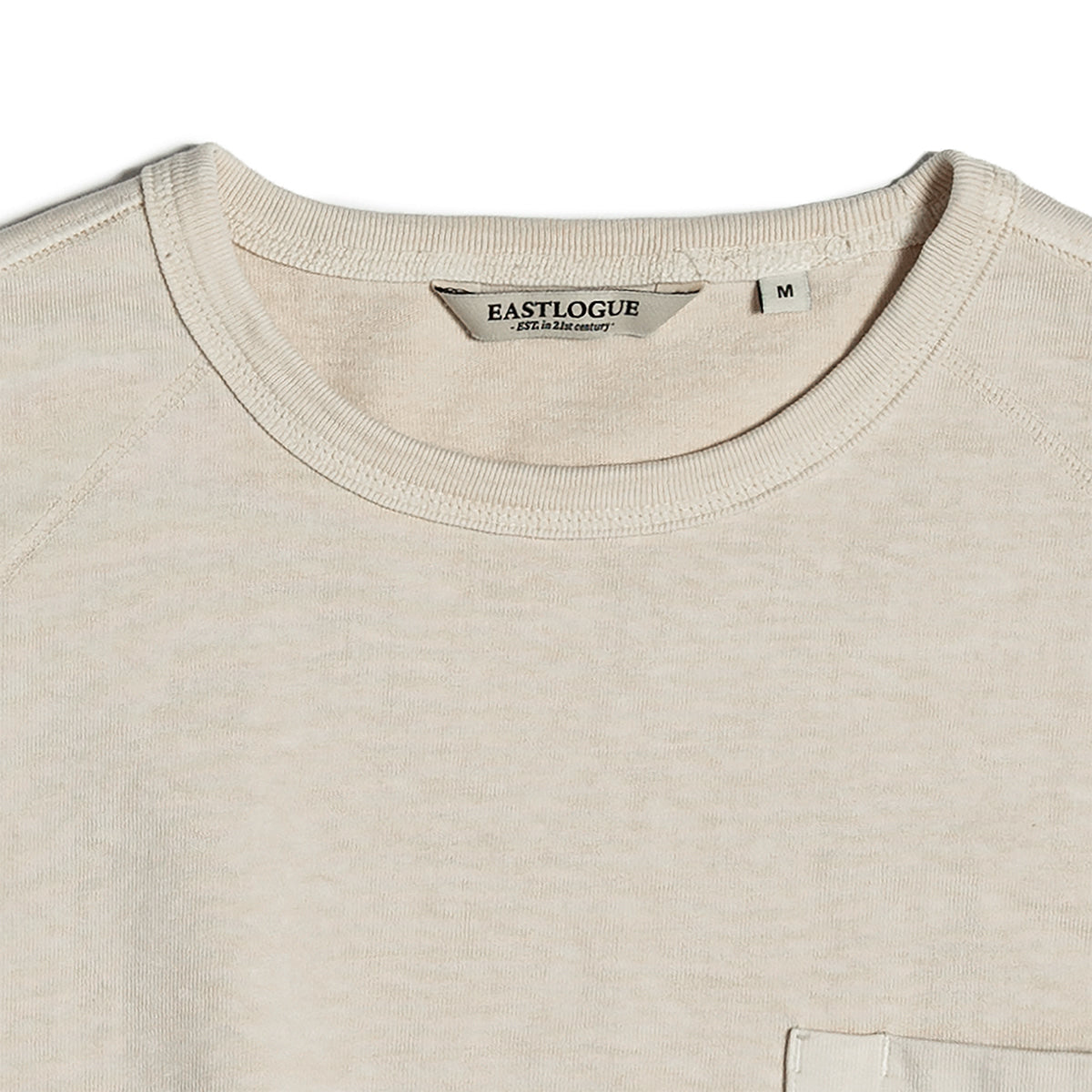 EASTLOGUE 2021SSCS05 COVER STITCH T-SHIRT - CREAM