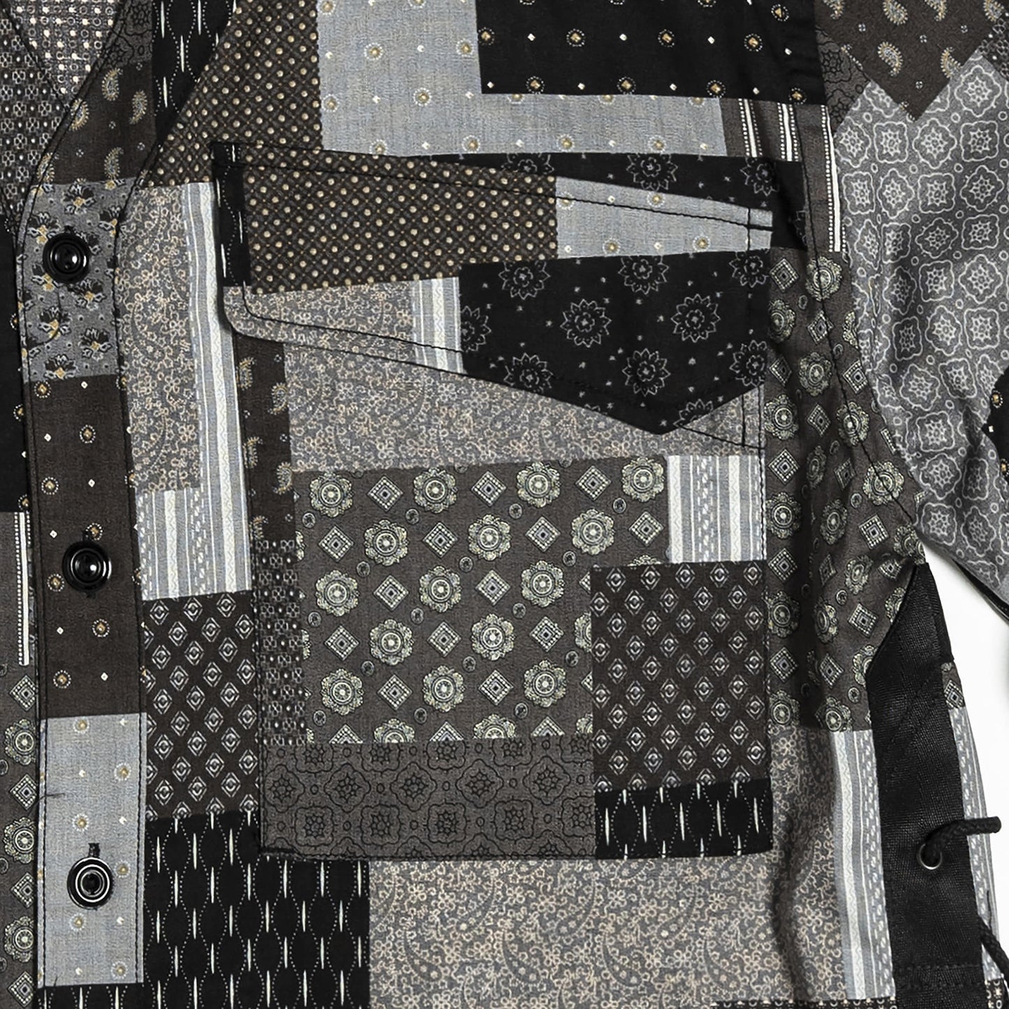 EASTLOGUE 2021SSSH05 FLAK SHIRT - BLACK MULTI PAISLEY