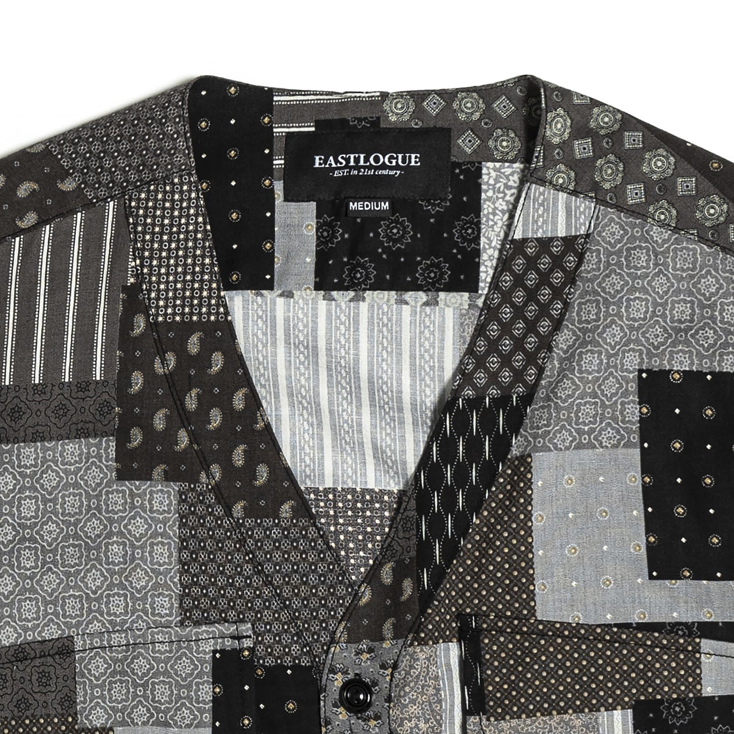 EASTLOGUE 2021SSSH05 FLAK SHIRT - BLACK MULTI PAISLEY