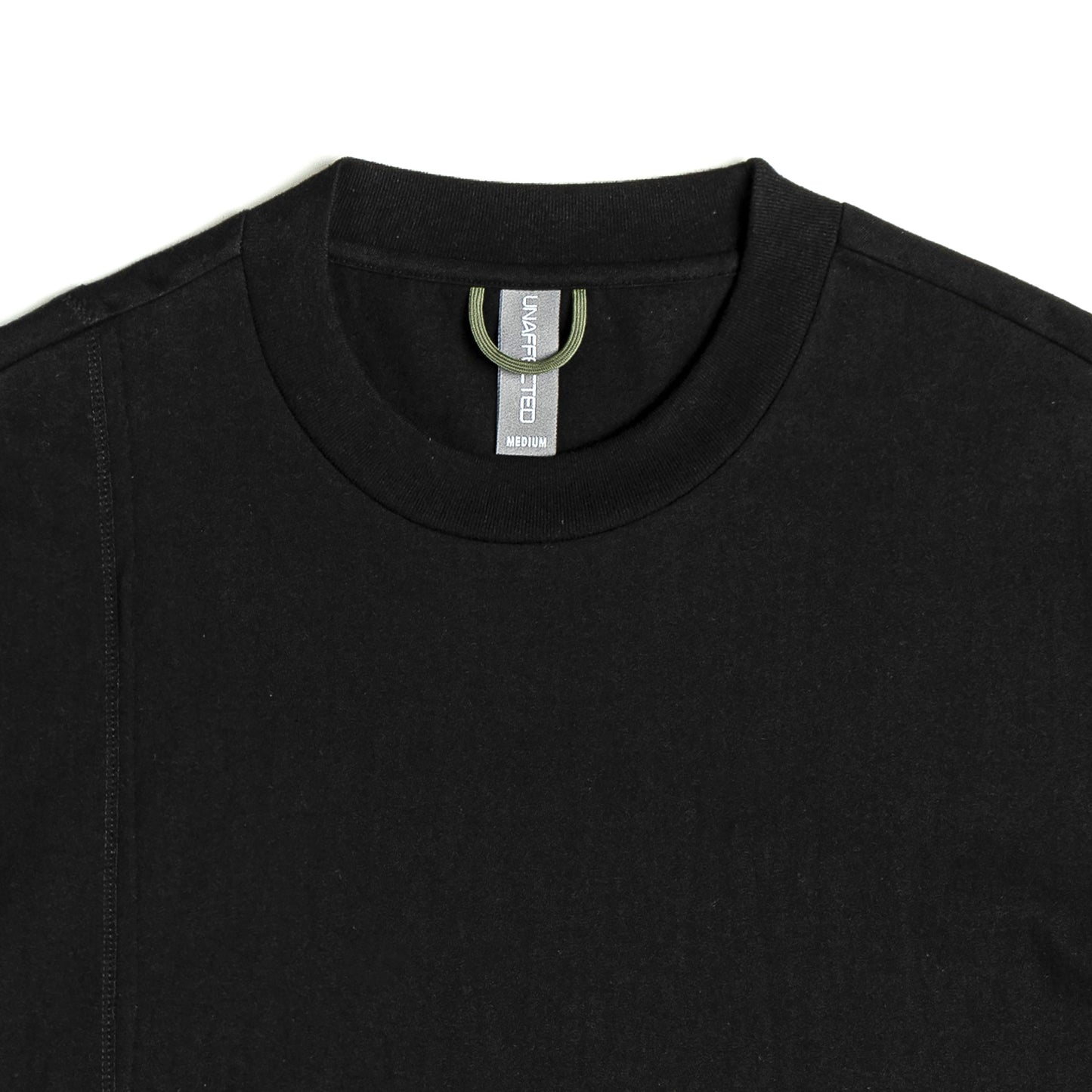 UNAFFECTED UN-SS21CS03 CONTRAST STITCH T-SHIRT - BLACK