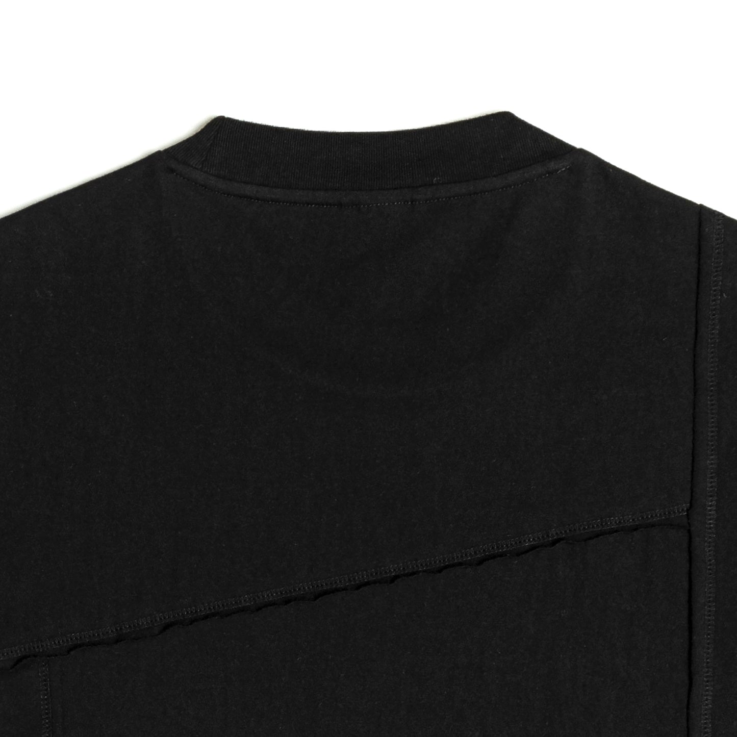 UNAFFECTED UN-SS21CS03 CONTRAST STITCH T-SHIRT - BLACK