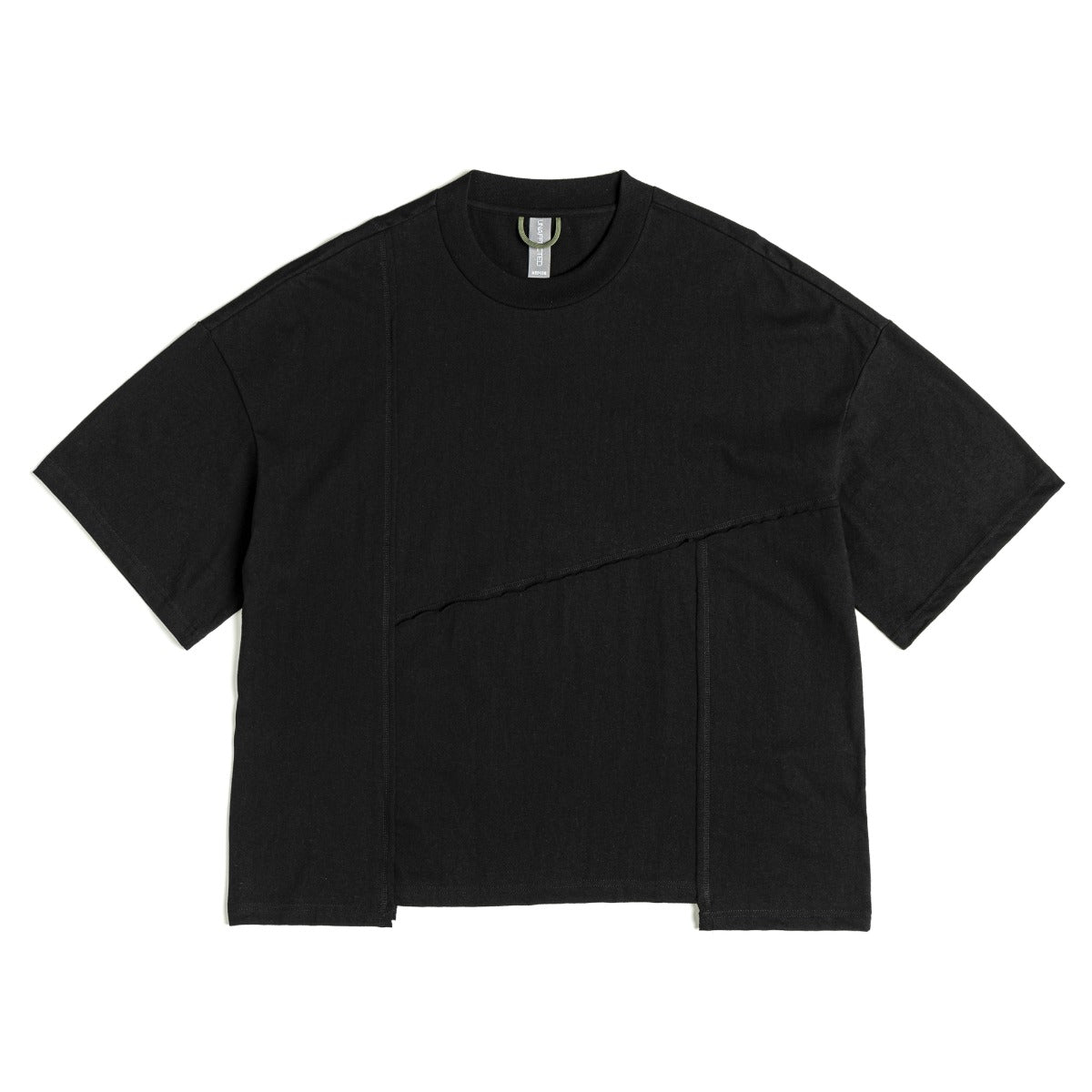 UNAFFECTED UN-SS21CS03 CONTRAST STITCH T-SHIRT - BLACK